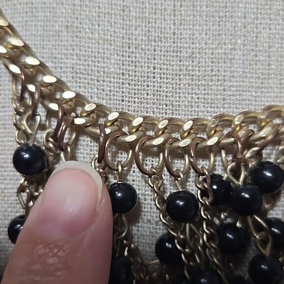 Vintage early 2000s dangling beaded necklace large statement piece - Picture 10 of 11